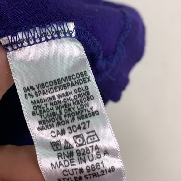 Splendid tab sleeve everyday bounce knit t-shirt purple violet basic xs - Picture 5 of 7